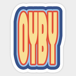 Long oyby Logo (Tagline Font) Sticker